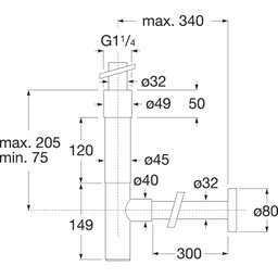 Sifão Totem para Lavatório 1.1/4" - 2