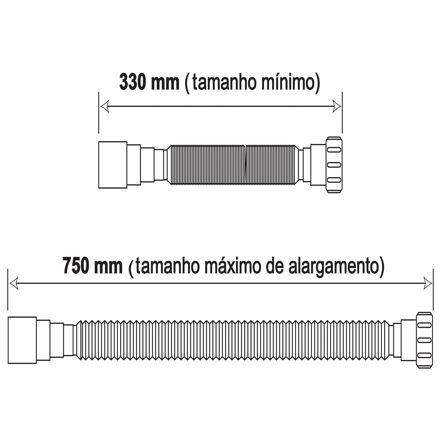 Tubo Ajustável 7/8",1.1/4",1.1/2" X Dn38, D40, Dn48, Dn50 Complementos Celite - 2
