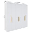 Ver imagem 4 de Guarda Roupa Casal 6 Portas Lugano Branco