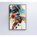 Ver imagem 4 de Quadro Mulher Pintura 60x90 Cm Vidro Impresso