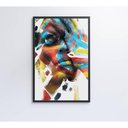 Ver imagem 2 de Quadro Mulher Pintura 60x90 Cm Vidro Impresso