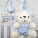 Ver imagem 3 de Mobile para Berço Musical Giratório Boina Balão Azul