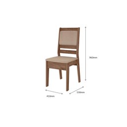 CONJUNTO SALA DE JANTAR GENEBRA 1,35 COM 6 CADEIRAS AMÊN 73B - 4