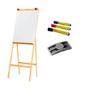 Ver imagem 1 de Cavalete Flip Chart Quadro Branco 1,80 Mts 2525 + 3 Marcadores + 1 Apagador Souza