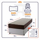 Ver imagem 2 de Conjunto Box Baú Solteirão Atlanta Branco 96x203x69 Espuma D45