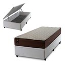 Ver imagem 1 de Conjunto Box Baú Solteirão Atlanta Branco 96x203x69 Espuma D45