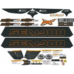 Kit Adesivo Faixa Jet Ski Seadoo Rxt 260 Laranja