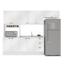 Ver imagem 3 de Cozinha Pérola com Rodapé 4 Peças Paneleiro/torre Quente Aéreo 3 Portas Balcão 120 e Basculante Yesc