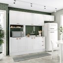 Ver imagem 2 de Cozinha Pérola com Rodapé 4 Peças Paneleiro/torre Quente Aéreo 3 Portas Balcão 120 e Basculante Yesc