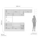 Ver imagem 4 de Cozinha Pérola com Rodapé 4 Peças Paneleiro/torre Quente Aéreo 3 Portas Balcão 120 e Basculante Yesc