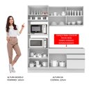 Ver imagem 5 de Cozinha Compacta Madesa Lívia 6 Portas 2 Gavetas (Sem Tampo e Pia) Branco