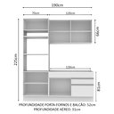Ver imagem 4 de Cozinha Compacta Madesa Lívia 6 Portas 2 Gavetas (Sem Tampo e Pia) Branco