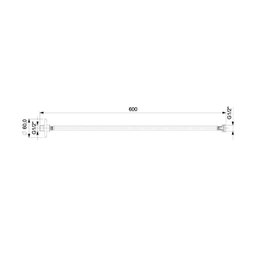 Flexivel de Alimentação 60cm de Aço Inox Trançado com Canopla Complementos - 2