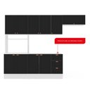 Ver imagem 5 de Cozinha Pérola com Rodapé 4 Peças Paneleiro/torre Quente Aéreo 3 Portas Balcão 120 e Basculante Yesc