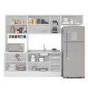 Ver imagem 7 de Cozinha Pérola com Rodapé 4 Peças Paneleiro/torre Quente Aéreo 3 Portas Balcão 120 e Basculante Yesc