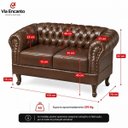 Ver imagem 5 de Namoradeira Chesterfield Duque 2 Lugares em Corano Chocolate
