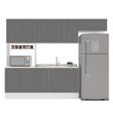 Ver imagem 3 de Cozinha Pérola com Rodapé 4 Peças Paneleiro/torre Quente Aéreo 3 Portas Balcão 120 e Basculante Yescasa