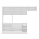 Ver imagem 6 de Cozinha Pérola com Rodapé 4 Peças Paneleiro/torre Quente Aéreo 3 Portas Balcão 120 e Basculante Yescasa