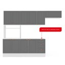 Ver imagem 5 de Cozinha Pérola com Rodapé 4 Peças Paneleiro/torre Quente Aéreo 3 Portas Balcão 120 e Basculante Yescasa