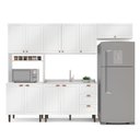 Ver imagem 3 de Cozinha Pérola com 4 Peças Paneleiro/Torre Quente Aéreo 3 Portas Balcão 120 e Basculante Yescasa Branco