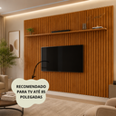 Ver imagem 2 de Painel para Sala de Estar com Design Moderno Versátil 2,20 x 2,20 m - Freijó