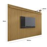 Painel Versátil Ripado 2.2 x 1.8 p/ TV até 75'' Cumaru - Giga Móveis - 3