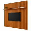 Ver imagem 3 de Painel para Sala de Estar com Design Moderno Versátil 2,20 x 2,20 m - Freijó