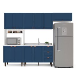Cozinha Pérola com 4 Peças Paneleiro/torre Quente Aéreo 3 Portas Balcão 120 e Basculante Yescasa - 3