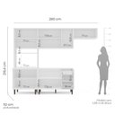 Ver imagem 4 de Cozinha Pérola com 4 Peças Paneleiro/torre Quente Aéreo 3 Portas Balcão 120 e Basculante Yescasa