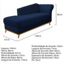 Ver imagem 4 de Kit Diva Recamier Vanessa 140cm Lado Esquerdo e 02 Poltronas Laura Suede - Doce Sonho Móveis RECAMIE