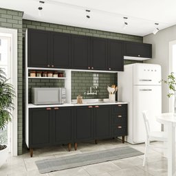 Cozinha Pérola com 4 Peças Paneleiro/torre Quente Aéreo 3 Portas Balcão 120 e Basculante Yescasa - 2