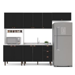 Cozinha Pérola com 4 Peças Paneleiro/torre Quente Aéreo 3 Portas Balcão 120 e Basculante Yescasa - 3