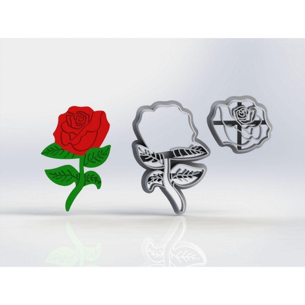 Cortador Pequeno Príncipe - Rosa Modular Tamanho 6 Cm - 1