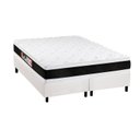 Ver imagem 1 de Cama Box King: Colchão Espuma Castor D45 Black e White Double Face + Base CRC Courano White(193x203)