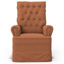 Ver imagem 7 de Poltrona de Amamentação e Descanso com Balanço e Puff Laís G05 Veludo Terracota - Mpozenato