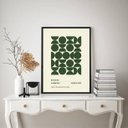 Ver imagem 1 de Quadro Bauhaus Arte Verde Escuro 24x18cm - com Vidro:moldura Preta
