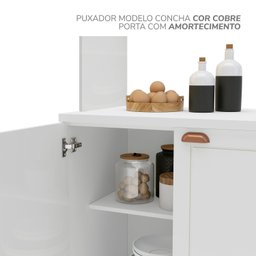 Cozinha Pérola Comtampo Rodapé 4 Peças Paneleiro/torre Quente Aéreo 3 Portas Balcão 120 e Basculante - 10