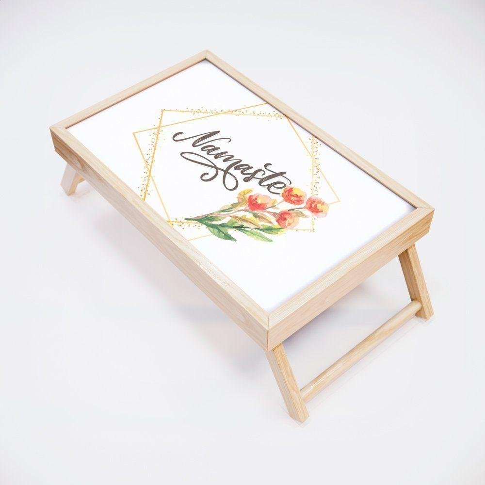 Bandeja Para Café Da Manhã Estampa Namaste 40x25cm Clara - 1
