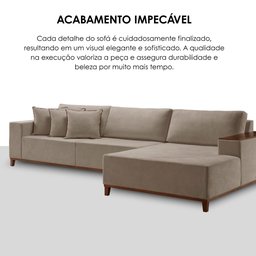 Sofá Grécia com Chaise Bouclê 2,90M - 9