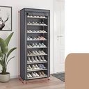 Ver imagem 3 de Sapateira Organizadora Vertical com Capa Tnt – 9 Prateleiras – Estrutura em Metal e Plástico – Cor P