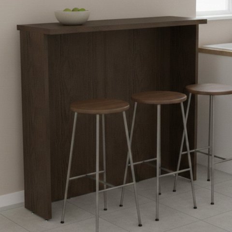 Bancada Ilha 120cm para Cozinha Lisboa Marrom/Avelã