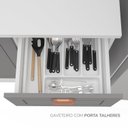 Ver mais imagens de Cozinha Pérola Comtampo Rodapé 4 Peças Paneleiro/torre Quente Aéreo 3 Portas Balcão 120 e Basculante