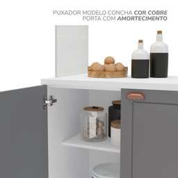 Cozinha Pérola Comtampo Rodapé 4 Peças Paneleiro/torre Quente Aéreo 3 Portas Balcão 120 e Basculante - 10