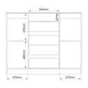 Ver imagem 7 de Cômoda 4 Gavetas 2 Portas Alba para Quarto Branco