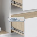 Ver imagem 4 de Cômoda 4 Gavetas 2 Portas Alba para Quarto Branco