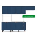 Ver imagem 5 de Cozinha Completa Modulada 280cm com Tampo 4 Peças Pérola Yescasa Azul/Branco