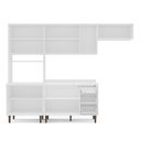 Ver imagem 6 de Cozinha Completa Modulada 280cm com Tampo 4 Peças Pérola Yescasa Azul/Branco