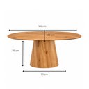 Ver imagem 3 de Conjunto Sala de Jantar Oval Genebra Nozes 1.80x100 8 Cadeiras Carina Yescasa Off White