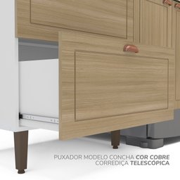 Cozinha Completa 280cm com Tampo 4 Peças Pérola Yescasa - 11