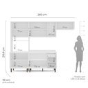 Ver imagem 4 de Cozinha Completa 280cm com Tampo 4 Peças Pérola Yescasa